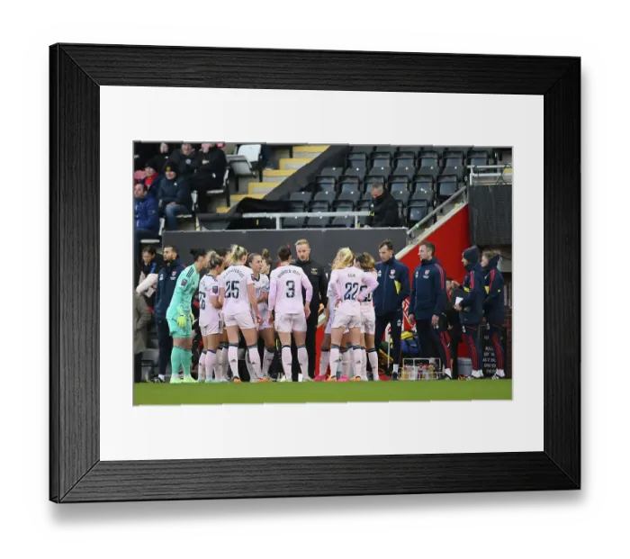 Framed Print : Jonas Eidevall Leads Arsenal Women Against Manchester United in FA Women's Super League