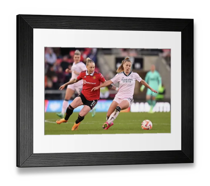 Framed Print : Pelova's Thrilling Showdown: Manchester United vs. Arsenal - FA Women's Super League