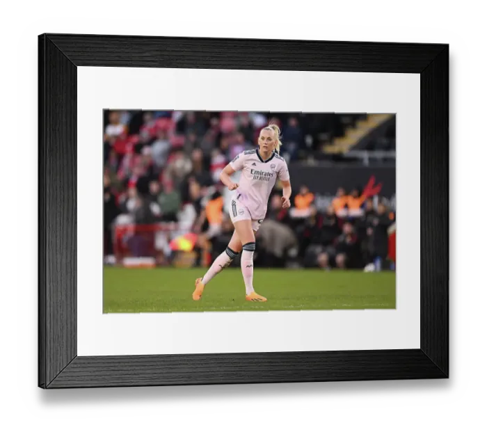 Framed Print : Arsenal's Stina Blackstenius Faces Off Against Manchester United in FA Women's Super League Clash