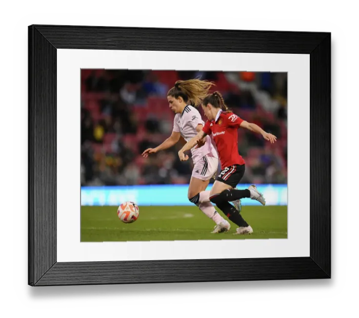 Framed Print : Battle for Possession: Manchester United vs. Arsenal - FA Women's Super League Framed Print : Battle for Possession: Manchester United vs. Arsenal - FA Women's Super League