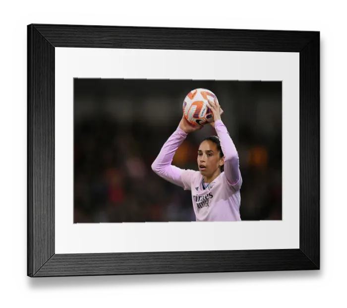 Framed Print : Arsenal's Rafaelle Sousa Faces Off Against Manchester United in FA Women's Super League Showdown