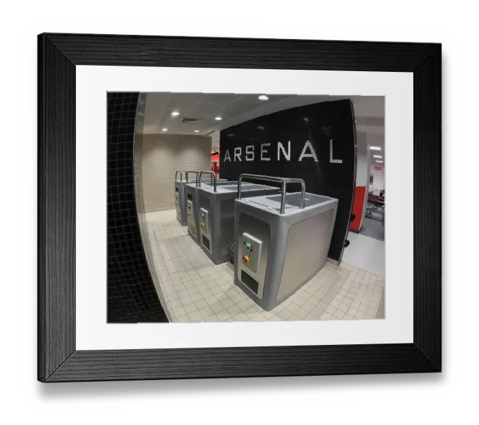 Framed Print : Arsenal FC: Gearing Up for Battle in the Ice Baths - Preparing for Arsenal vs. Southampton, Premier League 2022-23 Framed Print : Arsenal FC: Gearing Up for Battle in the Ice Baths - Preparing for Arsenal vs. Southampton, Premier League 2022-23