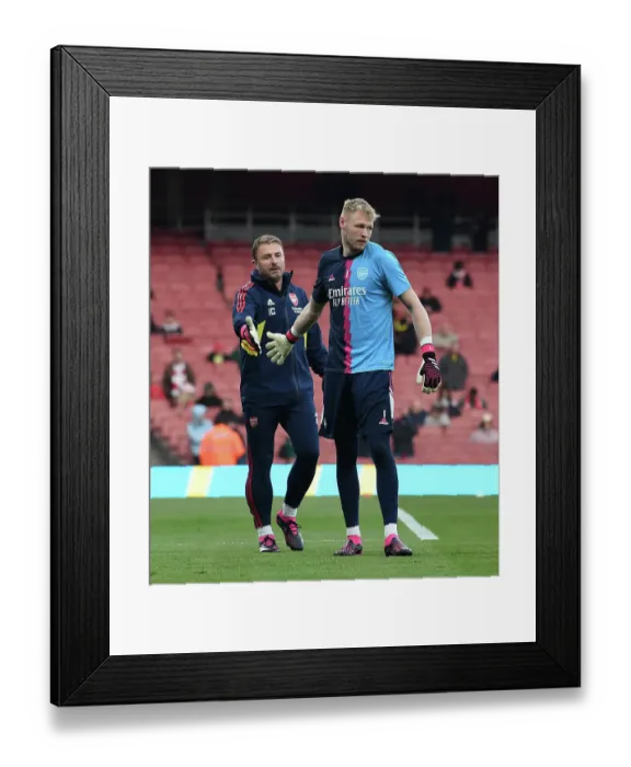Framed Print : Arsenal Goalkeeping Coach Inaki Cana Prepares Aaron Ramsdale Ahead of Arsenal v Southampton Premier League Clash Framed Print : Arsenal Goalkeeping Coach Inaki Cana Prepares Aaron Ramsdale Ahead of Arsenal v Southampton Premier League Clash