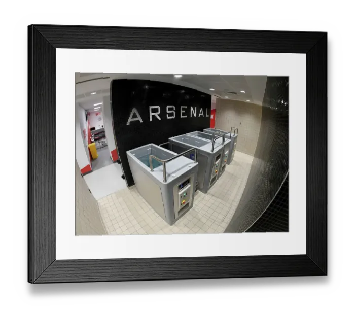 Framed Print : Arsenal FC: Gearing Up for Battle in the Ice Bath - Arsenal vs Southampton, Premier League 2022-23 Framed Print : Arsenal FC: Gearing Up for Battle in the Ice Bath - Arsenal vs Southampton, Premier League 2022-23