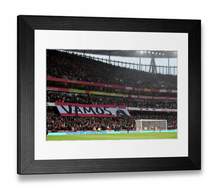 Framed Print : Arsenal Fans Unite: Vamos Banner at Emirates Stadium During Arsenal v Southampton Match, 2022-23 Framed Print : Arsenal Fans Unite: Vamos Banner at Emirates Stadium During Arsenal v Southampton Match, 2022-23