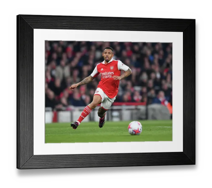 Framed Print : Arsenal's Gabriel Jesus Shines in Premier League Clash Against Southampton