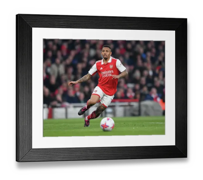 Framed Print : Arsenal's Gabriel Jesus Shines in April Showdown vs. Southampton