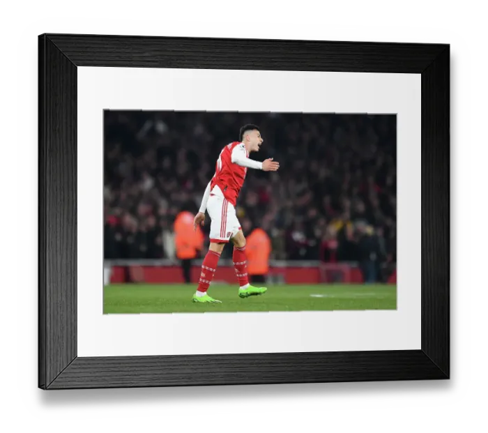 Framed Print : Martinelli Scores First Arsenal Goal: Arsenal 1-0 Southampton (2022-23 Premier League)