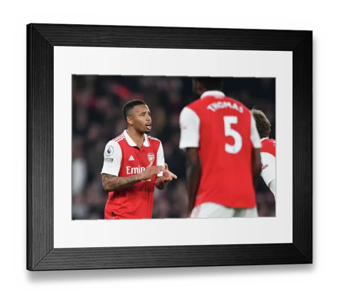 Framed Print : Arsenal's Gabriel Jesus Reacts During Arsenal v Southampton Premier League Clash (2022-23) Framed Print : Arsenal's Gabriel Jesus Reacts During Arsenal v Southampton Premier League Clash (2022-23)