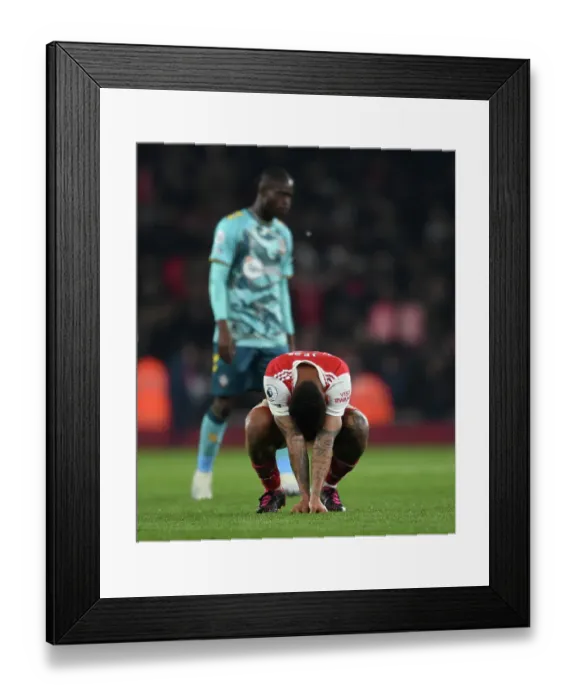 Framed Print : Arsenal's Gabriel Jesus Celebrates Victory Over Southampton in the Premier League Framed Print : Arsenal's Gabriel Jesus Celebrates Victory Over Southampton in the Premier League