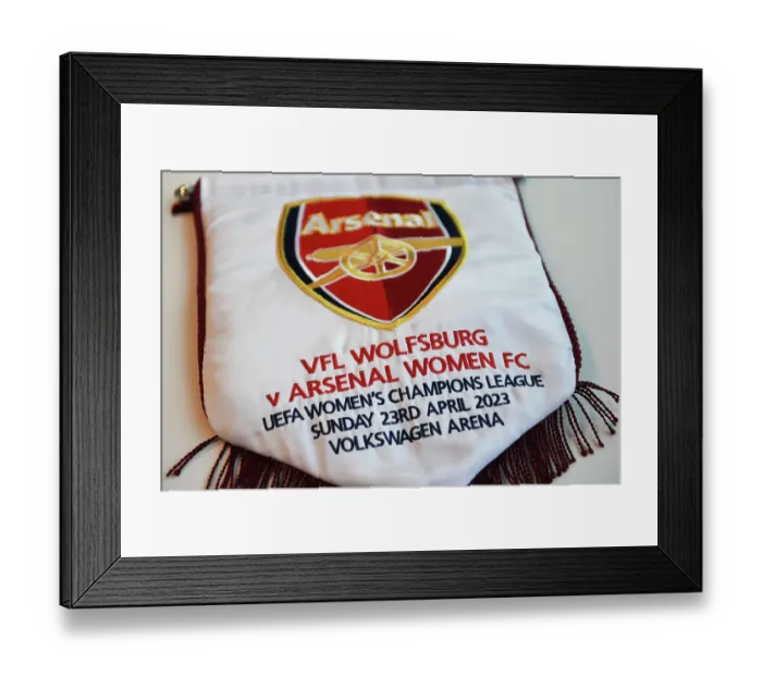 Framed Print : Arsenal's Determination: Semi-Final Showdown against VfL Wolfsburg in UEFA Women's Champions League Framed Print : Arsenal's Determination: Semi-Final Showdown against VfL Wolfsburg in UEFA Women's Champions League