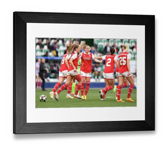 Framed Print : Arsenal Women's UEFA Champions League Semi-Final: Rafaelle's Strike at Wolfsburg Framed Print : Arsenal Women's UEFA Champions League Semi-Final: Rafaelle's Strike at Wolfsburg