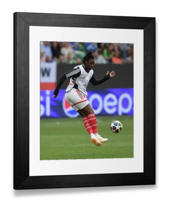 Framed Print : Arsenal Women's Michelle Agyemang Gears Up at Half-Time in UEFA Champions League Semifinal vs. VfL Wolfsburg Framed Print : Arsenal Women's Michelle Agyemang Gears Up at Half-Time in UEFA Champions League Semifinal vs. VfL Wolfsburg
