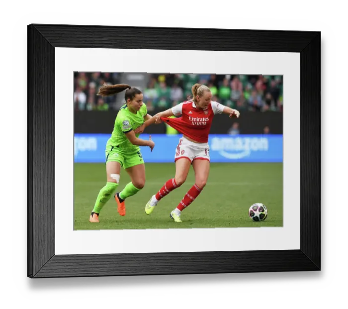 Framed Print : Arsenal vs. VfL Wolfsburg: A Tense Battle for UEFA Women's Champions League Final Spot Framed Print : Arsenal vs. VfL Wolfsburg: A Tense Battle for UEFA Women's Champions League Final Spot