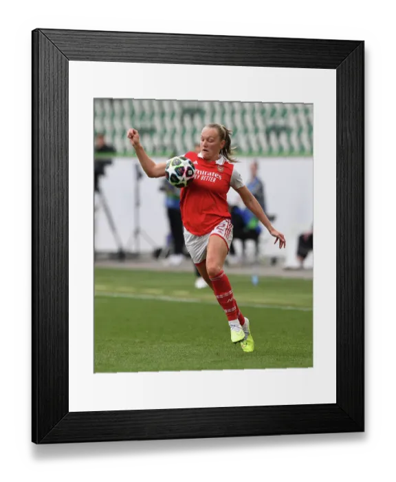 Framed Print : Arsenal's Frida Maanum Battles in UEFA Champions League Semifinal Against VfL Wolfsburg Framed Print : Arsenal's Frida Maanum Battles in UEFA Champions League Semifinal Against VfL Wolfsburg