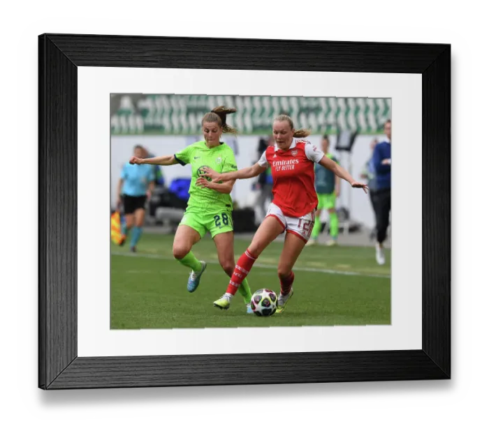 Framed Print : Arsenal vs. VfL Wolfsburg: A Battle in the UEFA Women's Champions League Semifinals Framed Print : Arsenal vs. VfL Wolfsburg: A Battle in the UEFA Women's Champions League Semifinals