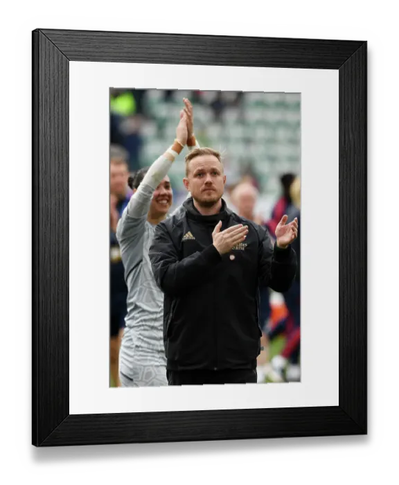Framed Print : Arsenal Women Defy Odds under Jonas Eidevall: Semi-Final Victory over VfL Wolfsburg in UEFA Champions League Framed Print : Arsenal Women Defy Odds under Jonas Eidevall: Semi-Final Victory over VfL Wolfsburg in UEFA Champions League