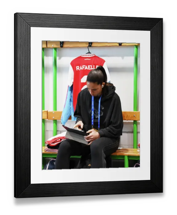 Framed Print : Arsenal Women's Squad Prepares for UEFA Champions League Semi-Final Showdown against VfL Wolfsburg Framed Print : Arsenal Women's Squad Prepares for UEFA Champions League Semi-Final Showdown against VfL Wolfsburg