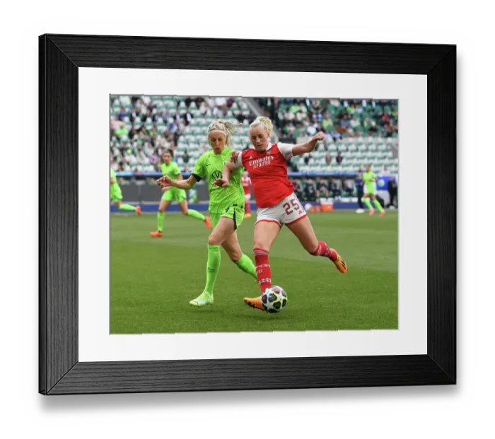 Framed Print : Arsenal vs. VfL Wolfsburg: A UEFA Women's Champions League Semifinal Battle