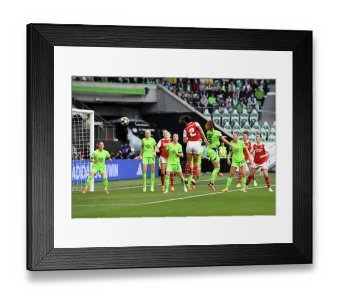Framed Print : Arsenal Women Take Early Lead in UEFA Champions League Semi-Final Against VfL Wolfsburg Framed Print : Arsenal Women Take Early Lead in UEFA Champions League Semi-Final Against VfL Wolfsburg