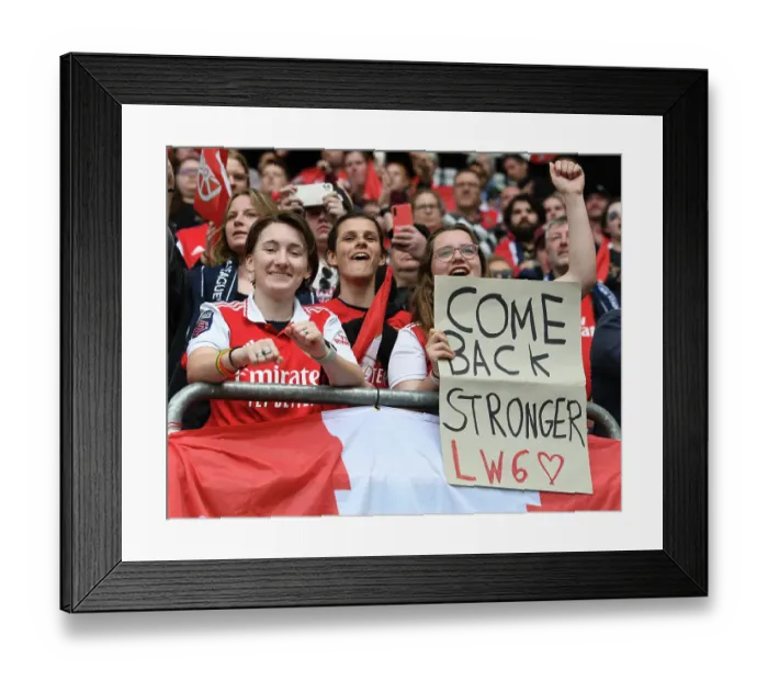 Framed Print : Arsenal Fans Passionate Support at VfL Wolfsburg: 2022-23 UEFA Women's Champions League Semifinal Framed Print : Arsenal Fans Passionate Support at VfL Wolfsburg: 2022-23 UEFA Women's Champions League Semifinal