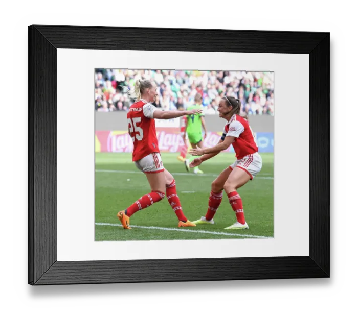Framed Print : Arsenal Women's Champion League Semi-Final: Stina Blackstenius Scores Double against VfL Wolfsburg Framed Print : Arsenal Women's Champion League Semi-Final: Stina Blackstenius Scores Double against VfL Wolfsburg