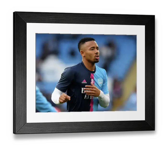 Framed Print : Gabriel Jesus Warm-Up: Manchester City vs. Arsenal, Premier League 2022-23