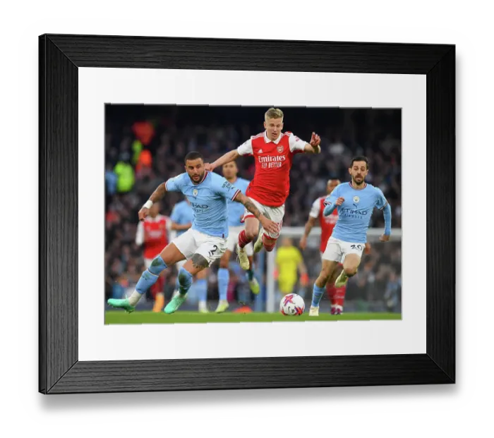 Framed Print : Clash at the Etihad: Manchester City vs. Arsenal - Premier League Showdown