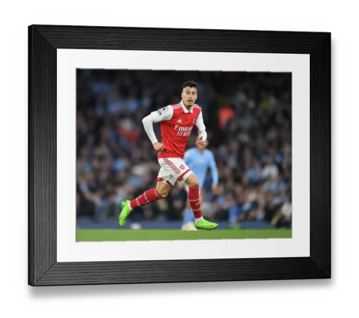 Framed Print : Martinelli in Action: Manchester City vs. Arsenal, Premier League 2022-23 Framed Print : Martinelli in Action: Manchester City vs. Arsenal, Premier League 2022-23