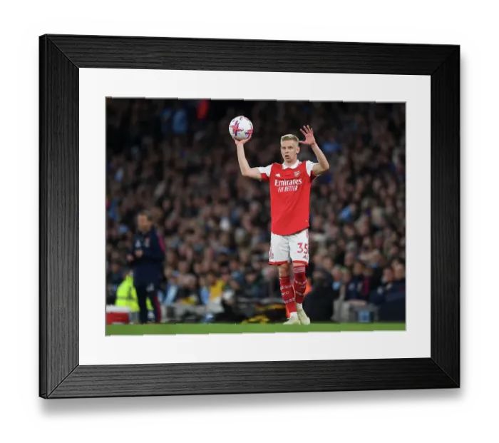Framed Print : Arsenal's Oleksandr Zinchenko Faces Manchester City in Premier League Showdown (2022-23) Framed Print : Arsenal's Oleksandr Zinchenko Faces Manchester City in Premier League Showdown (2022-23)