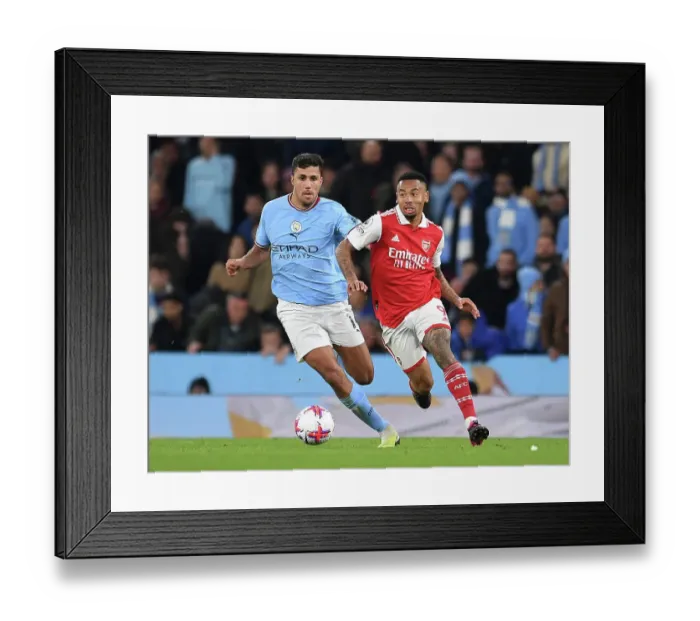 Framed Print : Gabriel Jesus vs. Rodri: Clash of the Titans - Manchester City vs. Arsenal, Premier League 2022-23 Framed Print : Gabriel Jesus vs. Rodri: Clash of the Titans - Manchester City vs. Arsenal, Premier League 2022-23