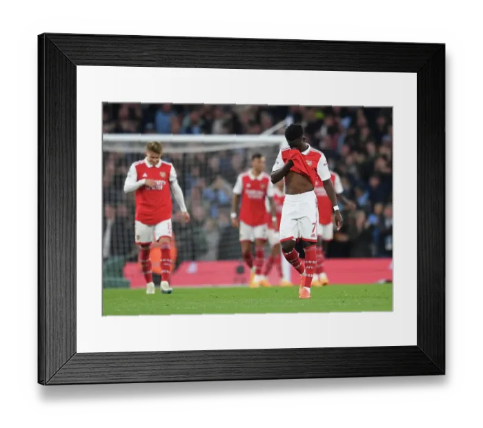 Framed Print : Bukayo Saka's Standout Performance: Manchester City vs. Arsenal, Premier League 2022-23 Framed Print : Bukayo Saka's Standout Performance: Manchester City vs. Arsenal, Premier League 2022-23