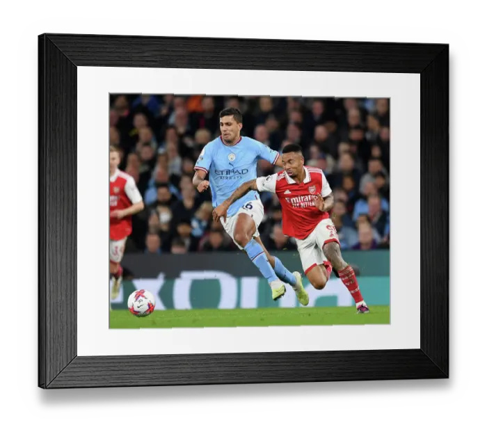 Framed Print : Clash of Titans: Rodri vs. Gabriel Jesus - Manchester City vs. Arsenal FC, Premier League 2022-23 Framed Print : Clash of Titans: Rodri vs. Gabriel Jesus - Manchester City vs. Arsenal FC, Premier League 2022-23