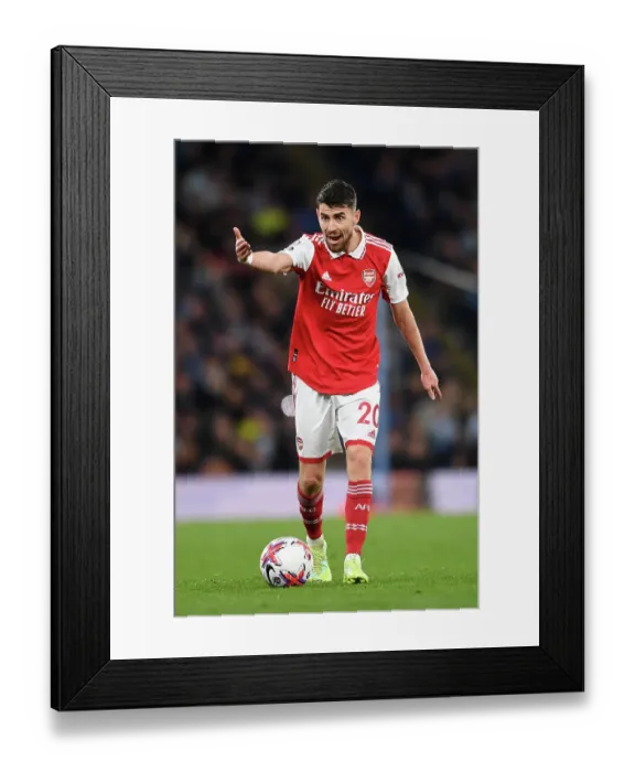 Framed Print : Arsenal's Jorginho Gives Instructions During Manchester City Showdown - Premier League 2022-23