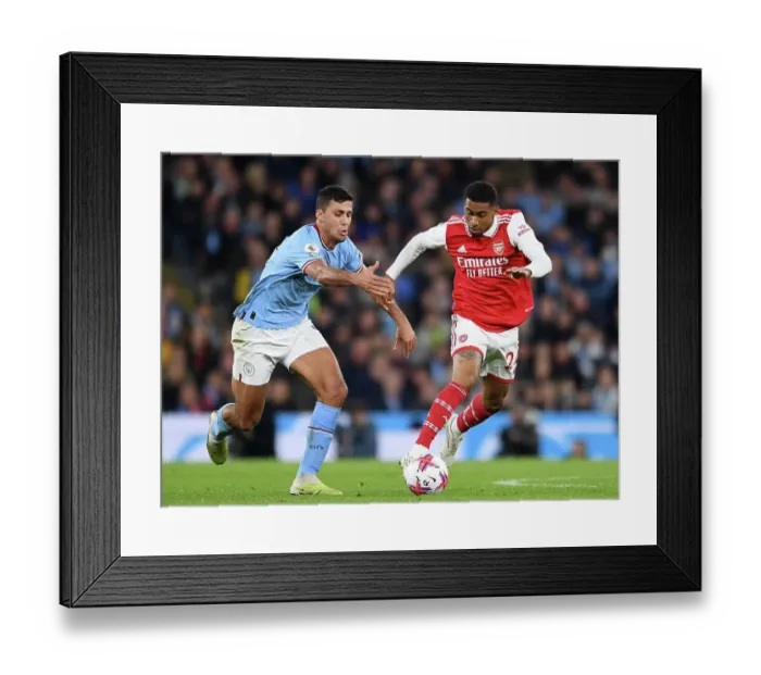 Framed Print : Clash of Titans: Manchester City vs. Arsenal - Premier League Showdown Framed Print : Clash of Titans: Manchester City vs. Arsenal - Premier League Showdown