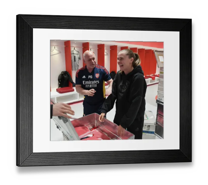 Framed Print : Arsenal Women's Kitman Prepares Noelle Maritz for UEFA Champions League Semifinal Framed Print : Arsenal Women's Kitman Prepares Noelle Maritz for UEFA Champions League Semifinal