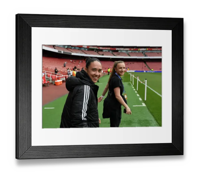 Framed Print : Arsenal Women vs. VfL Wolfsburg: A Battle at Emirates Stadium in the UEFA Champions League Semifinals Framed Print : Arsenal Women vs. VfL Wolfsburg: A Battle at Emirates Stadium in the UEFA Champions League Semifinals
