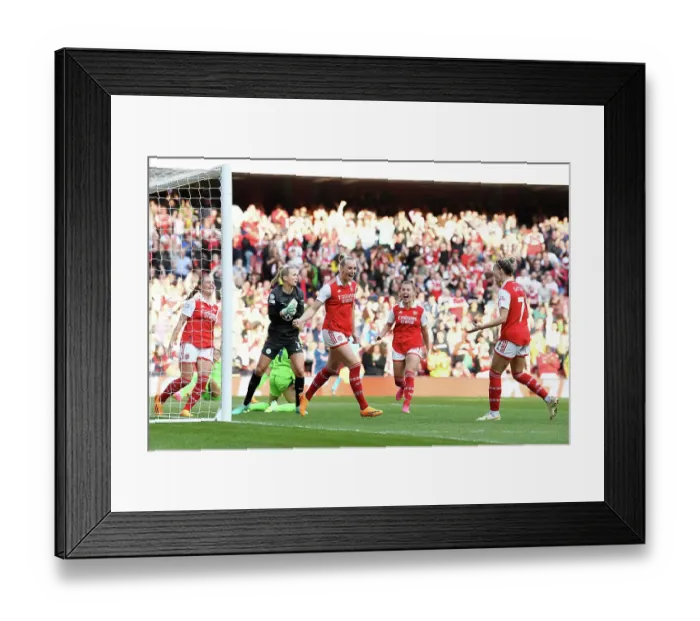 Framed Print : Arsenal's Heartbreaking Offside Goal Disallowed in UEFA Women's Champions League Semifinal vs. VfL Wolfsburg