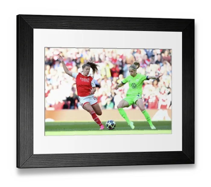 Framed Print : Arsenal vs. VfL Wolfsburg: A Battle in the UEFA Women's Champions League Semifinals (2022-23) Framed Print : Arsenal vs. VfL Wolfsburg: A Battle in the UEFA Women's Champions League Semifinals (2022-23)