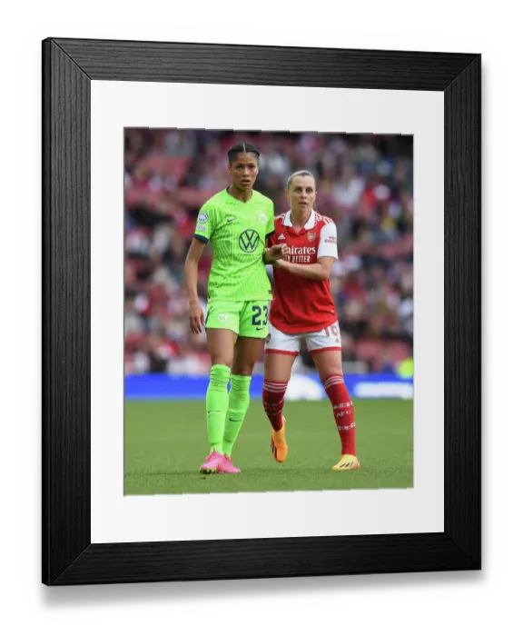 Framed Print : Arsenal vs. VfL Wolfsburg: A Battle for UEFA Women's Champions League Final Spot
