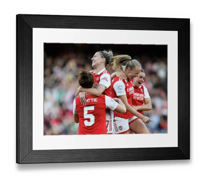 Framed Print : Arsenal Women's Historic UEFA Champions League Semifinal Victory: Jennifer Beattie's Goal Secures a Place in the Final Framed Print : Arsenal Women's Historic UEFA Champions League Semifinal Victory: Jennifer Beattie's Goal Secures a Place in the Final