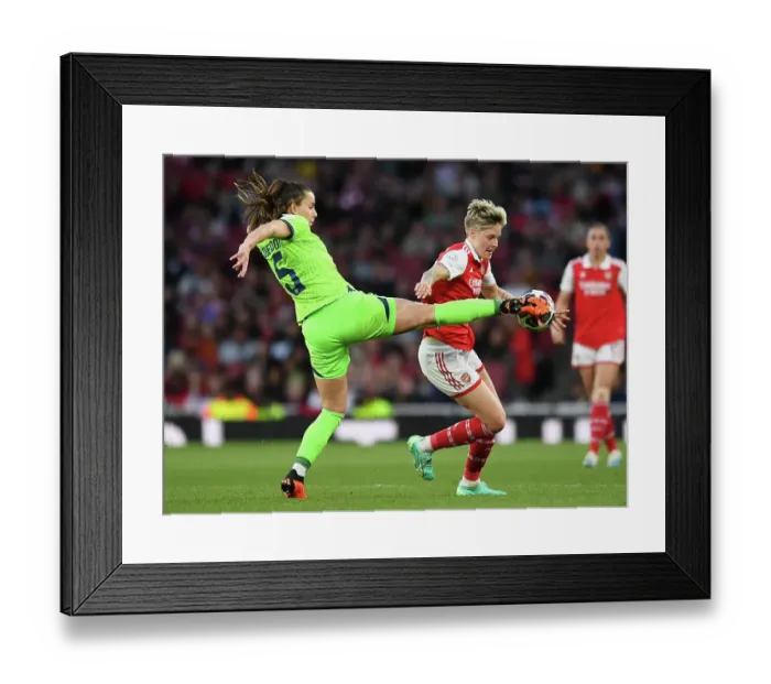 Framed Print : Arsenal vs. VfL Wolfsburg: A Battle for UEFA Women's Champions League Final Spot