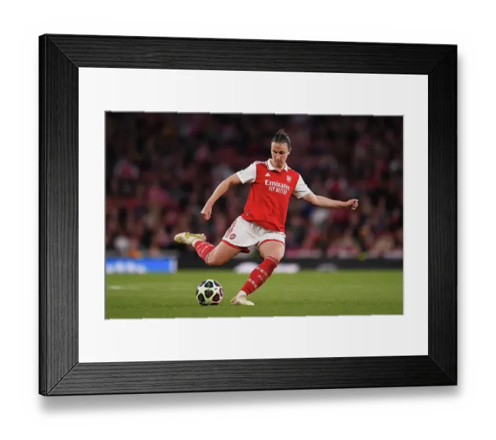 Framed Print : Arsenal Women vs. VfL Wolfsburg: UEFA Women's Champions League Semifinal at Emirates Stadium (2022-23)