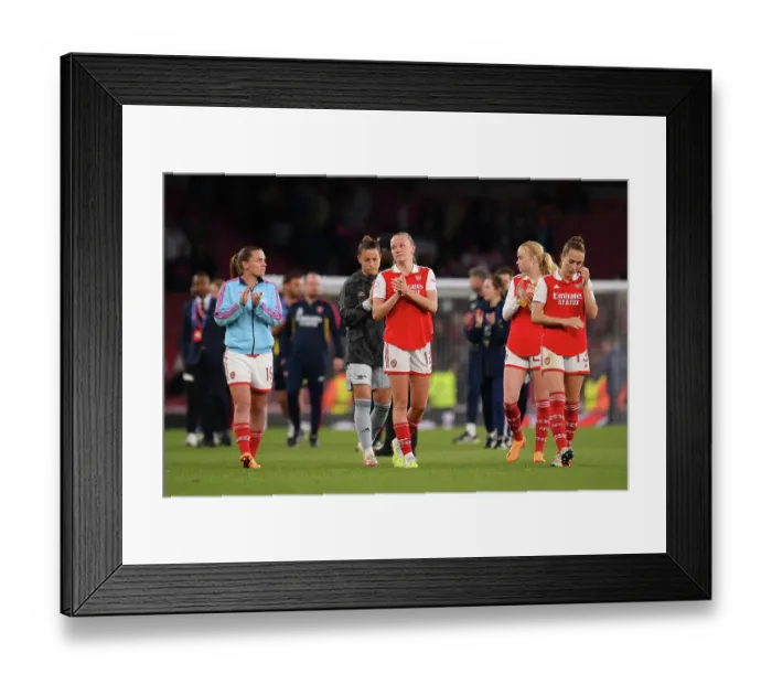 Framed Print : Arsenal Women's Champions League Triumph: Frida Maanum Celebrates Semifinal Victory