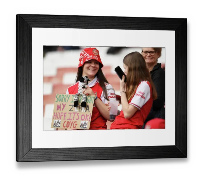 Framed Print : Arsenal Women's Champions League Semifinal: Unwavering Fan Support at Emirates Stadium