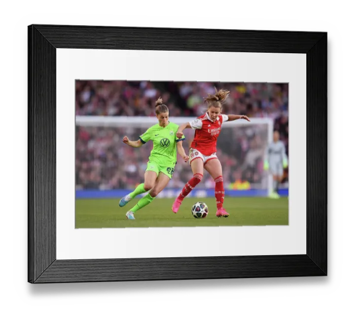 Framed Print : Arsenal Women vs. VfL Wolfsburg: A Tense UEFA Champions League Semifinal (2022-23) Framed Print : Arsenal Women vs. VfL Wolfsburg: A Tense UEFA Champions League Semifinal (2022-23)