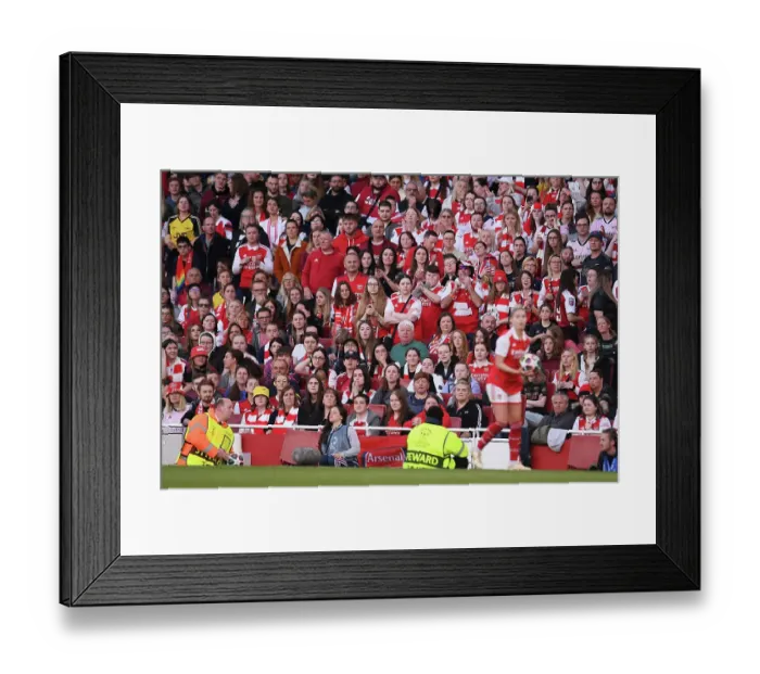 Framed Print : Arsenal Women vs. VfL Wolfsburg: Semifinal Showdown in the UEFA Women's Champions League at Emirates Stadium, 2022-23 Framed Print : Arsenal Women vs. VfL Wolfsburg: Semifinal Showdown in the UEFA Women's Champions League at Emirates Stadium, 2022-23
