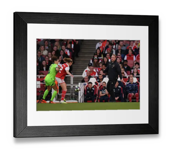 Framed Print : Jonas Eidevall's Intense Focus: Arsenal Women's UEFA Champions League Showdown Against VfL Wolfsburg Framed Print : Jonas Eidevall's Intense Focus: Arsenal Women's UEFA Champions League Showdown Against VfL Wolfsburg