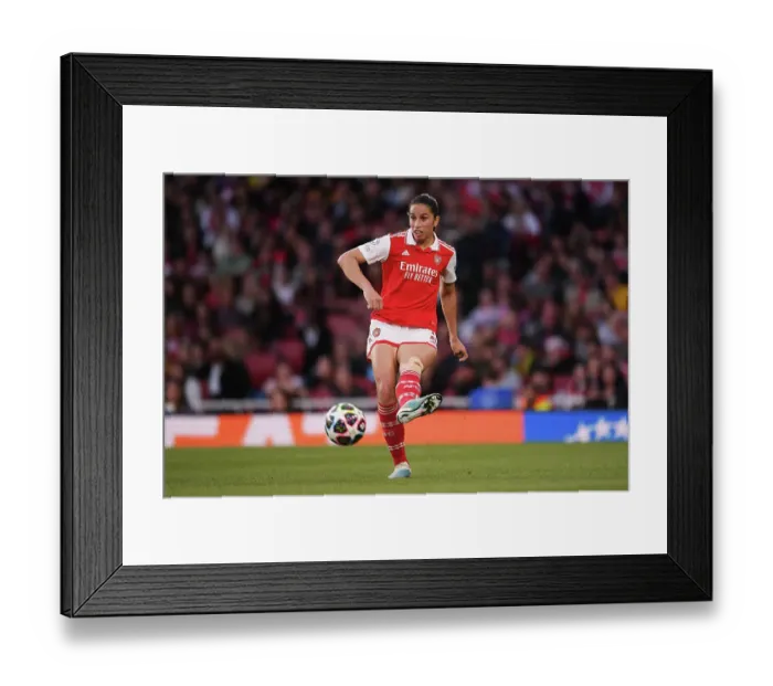 Framed Print : Arsenal Women vs. VfL Wolfsburg: UEFA Women's Champions League Semifinal Showdown at Emirates Stadium