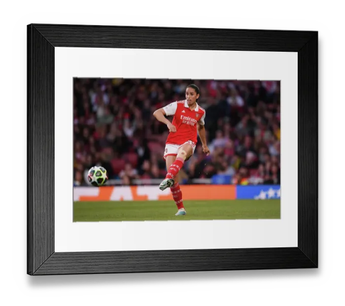 Framed Print : Arsenal Women vs. VfL Wolfsburg: UEFA Women's Champions League Semifinal Showdown at Emirates Stadium (2022-23)